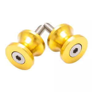 6mm Slider CNC Gold For Yamaha YZF R6 R1 Micro Swingarm Stand Spools Lift - Foto 1 di 2