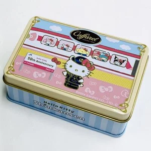 NEW Sanrio Hello Kitty 50th Anniversary Caffarel Shinkansen Design Tin Can japan - Picture 1 of 3
