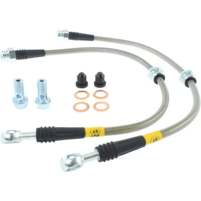 StopTech 950.45002 Front Braided Stainless Brake Line for 1999-03 Mazda Protege - Image 1 of 2