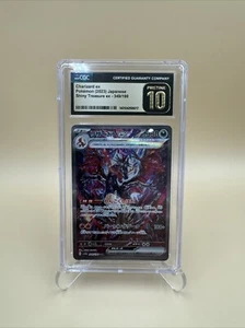 Charizard ex 349/190 SAR 2023 Pokémon Shiny Treasure ex SV4a CGC impecable 10 - Imagen 1 de 2