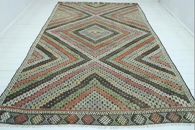 Alfombra de gran tamaño, alfombra Oushak vintage, kilim turco, alfombra, alfombra, tapis 86"x133" Foto 1 de 4