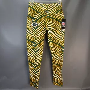 Green Bay Packers Zubaz Leggings Para Mujer Talla S Nuevo con Etiquetas Estampado de Cebra Pantalones de Yoga Pequeños - Imagen 1 de 8