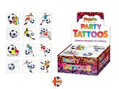 Niños Fútbol Fútbol Tatuajes Niños Fiesta Bolso Rellenos Niños Tatuaje Temporal Foto 1 de 2