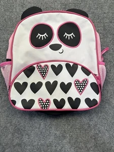 Wonder Nation 12x11 Pink Heart Panda Critter Backpack Adjustable Straps Kid Bag - Picture 1 of 9