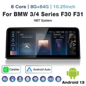 10.25" 8+64GB Android CarPlay GPS Radio for BMW 3 Series F30 2013-2017 NBT - Foto 1 di 12