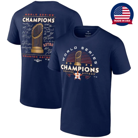 Houston Astros 2022 World Series Champions Signature Roster T-Shirt For Fan Cover