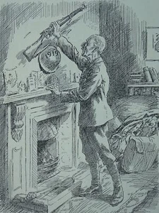 WW1 1919 DEMOBILISED Original Post WW1 1920 Cartoon - Picture 1 of 2