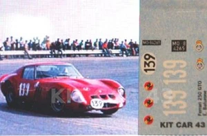 DECAL CALCA 1/43 FERRARI 250 GTO E. BATURONE SUBIDA A LA RABASSADA 1968 - Imagen 1 de 1