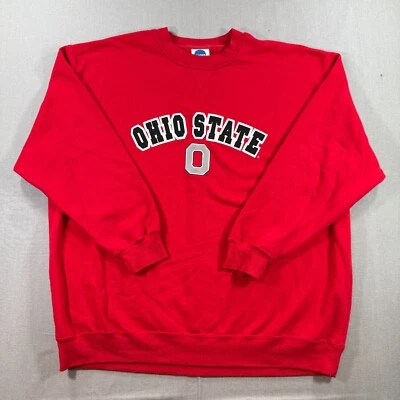 VTG Ohio State Buckeyes Pullover Sweatshirt Mens 2XL Red Crewneck Sweater - Image 1 of 4