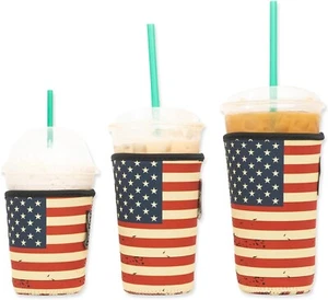 Baxendale Iced Coffee Sleeves for Cold Drink Cups - 3 Pack Reusable Neoprene - Picture 1 of 7
