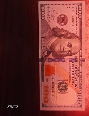 $100 crisp STAR NOTE 2013, rare 320'000 LOW PRINT SHEET - Image 1 of 4