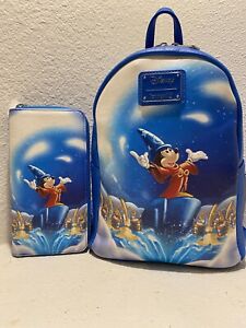 Loungefly Disney Fantasia Sorcerer Mickey Mouse Mini Backpack New