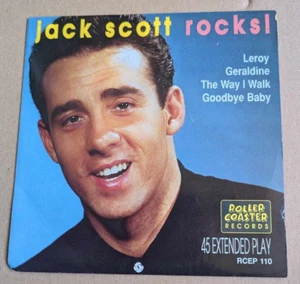 ROCKABILLY REPRO: JACK SCOTT - Rocks Leroy + 3 ROLLERCOASTER UK EP - Picture 1 of 3