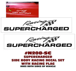 N208-SC FORD DODGE CAMARO - SUPERCHARGED RACING - SIDE BODY FLAG DECAL SET - Bild 1 von 1