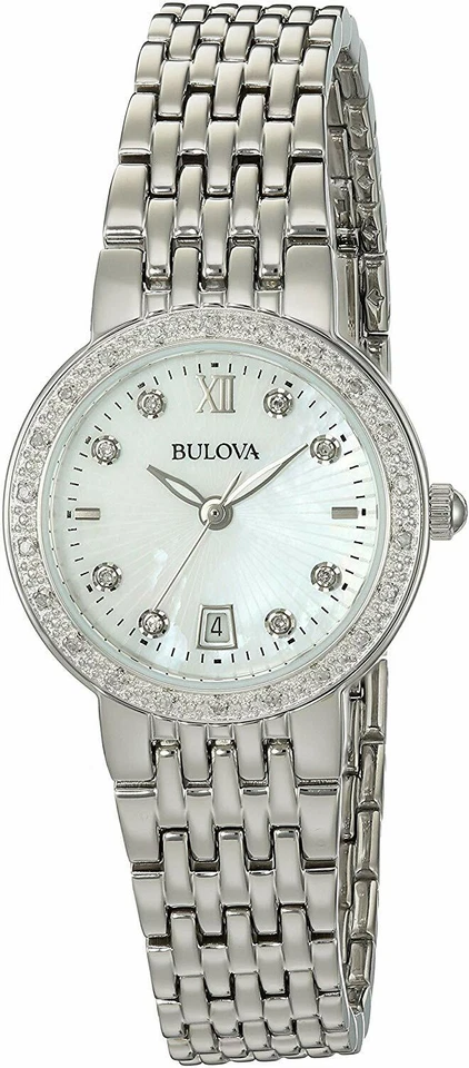 Bulova Women's Quartz Watch with Silver-Plated-Stainless-Steel Strap, 96r203 - Image 1 of 1