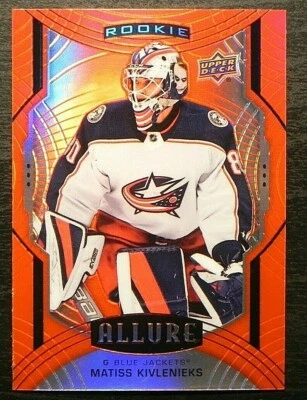 2020-21 20/21 Allure Red Rainbow ROOKIE SP #121 Matiss Kivlenieks Blue Jackets - Image 1 of 2