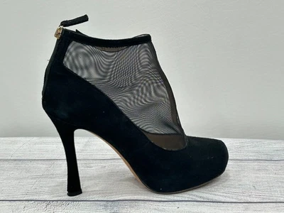 Bota Kate Spade Feminina Preta Camurça Neveah Malha T-Strap Tornozelo Tamanho 6B - Imagem 1 de 4