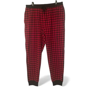 Land’s End Herren Pyjamahose Loungewear Gr. L36-38 rot schwarz kariert Schlaf bequem - Bild 1 von 7
