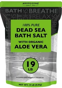 Sale del Mar Morto con Aloe Vera Biologica, Sali da Bagno Spa, 19 Lbs Fine Bulk Reseal... - Foto 1 di 8