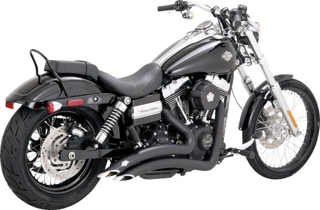 Vance & Hines Big Radius 2-into-2 Exhaust System Black Harley Davidson Dyna Foto 1 de 1