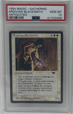 MTG Magic - Antiquities - Argivian Blacksmith - PSA 10 - Image 1 of 3