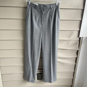 Vintage Escada Gray Pleats New Wool Pants Women’s Sz 36 Career Office Old Money - Picture 1 of 10