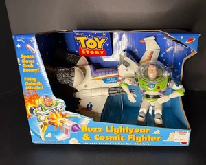 1998 Disney's Mattel Toy Story Buzz Lightyear & Cosmic Fighter 19010 NIB - Picture 1 of 7
