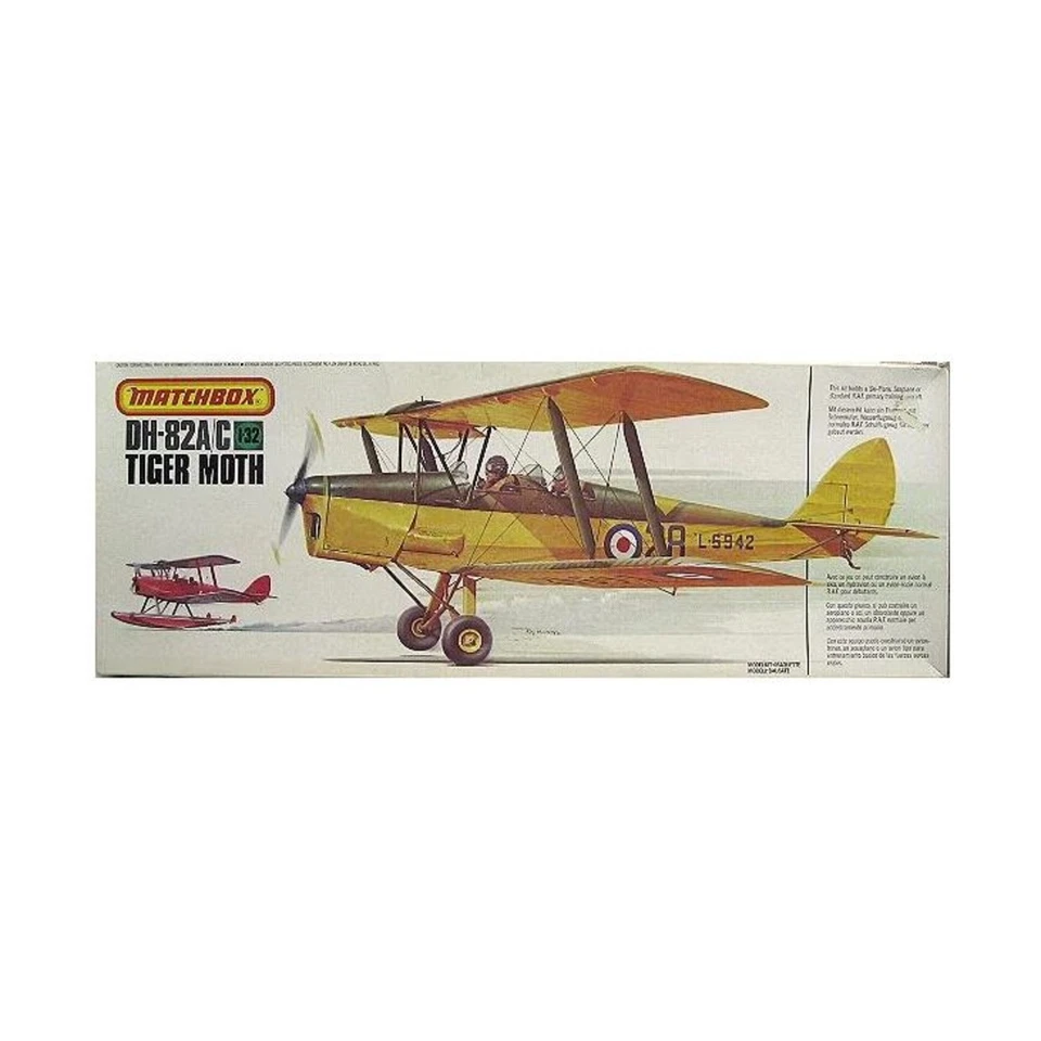 Matchbox Aircraft Model 1/32 DH-82A/C Tiger Moth Fair/EX - Image 1 of 1