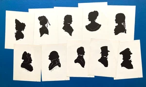 Collection of 10 Sidney Z Lucas Silhouette Prints/ 6" x 8" - Picture 1 of 16