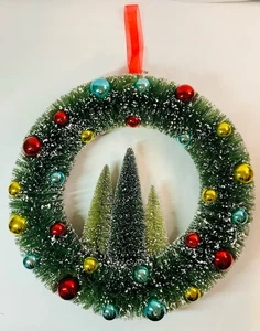 Demdaco Ornament Flaschenbürste Weihnachtskranz 18" Neu - Bild 1 von 3