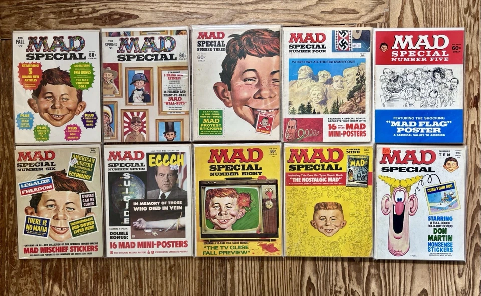 MAD Special Magazine Lot #1 - #10 Original Vintage 1970s Comic Collection RARE - Image 1 of 4