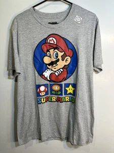 t shirt uomo super mario nintendo hybrid abbigliamento grigio manica corta taglia large - Foto 1 di 3