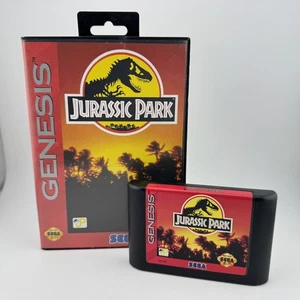 Vintage Jurassic Park Sega Genesis Video Game Authentic 1993 NO MANUAL - Picture 1 of 8