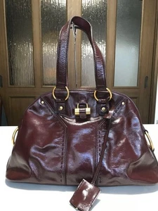 Yves Saint Laurent Handbag Muse Bordeaux Brown - Picture 1 of 24