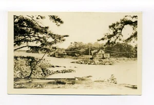 Onset MA RPPC photo postcard, Dummy Bridge, wrecked houses, aftermath storm - Picture 1 of 2