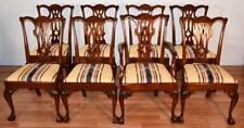 1910 J.B Van Sciver CO English Chippendale solid Mahogany set of 8 Dining Chairs