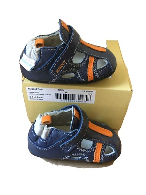 ROBEEZ Mini Shoez Rugged Rob Leather Baby Shoes. Size 2. (3-6 Months). - Image 1 of 4