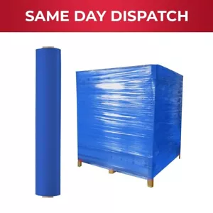Pallet Wrap Blue Stretch Shrink Wrapping Roll Cling Film NE 500 mm x 250 m 23 mu - Picture 1 of 2