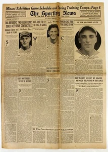 1935 SPORTING NEWS BASEBALL MAGAZINE ORIGINAL 2 14 1935 - Picture 1 of 3