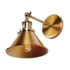FLINT GARDEN 1-Light Brass Vanity Light with Shade,Warm gold metal construction