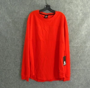 RED APE Herren Rundhalsausschnitt Pullover L/S 4XL rot einfarbig leicht Sweatshirt neu mit Etikett Baggy - Bild 1 von 14