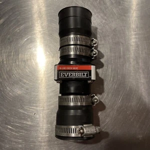 Everbilt In-Line Sump Pump Check Valve 1-1/4" to 1-1/2" Rugged ABS THD1020 - New