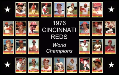 1976 CINCINNATI REDS Baseball Card POSTER Wall Art Man Cave Decor Fan Xmas Gift - Image 1 of 2