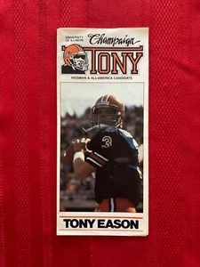 1981 NCAA Tony Eason All America-Heisman Trophy promotional brochure / Illinois - Bild 1 von 1