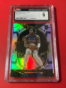 2022-23 PAnini Select Jaden Ivey RC Silver SP Rookie CGC 9 Mint - Picture 1 of 2