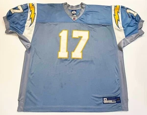 Reebok On Field NFL San Diego Chargers RIVERS #17 Jersey Sz 60 Blue Sewn - Picture 1 of 14