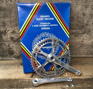 CAMPAGNOLO Super Record Strada Crankset 170mm 53/42T COLNAGO NOS IO824 F/S - Picture 1 of 7