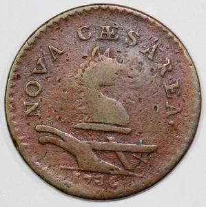 1786 M.17-K New Jersey Colonial Copper Coin - Picture 1 of 2