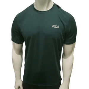 NWT FILA MSRP $32.99 MEN'S GREEN CREW NECK SHORT SLEEVE TRAINING T-SHIRT SIZE L - Picture 1 of 5