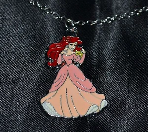Ariel La Sirenita Princesa Vestido Niñas Collares Joyería Colgante - Imagen 1 de 4